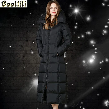 

Boollili 2020 Euro-Star Fashion Parka Winter Coat Women Thick Long White Goose Down Jacket Parkas For Women Winter Warm Jacket