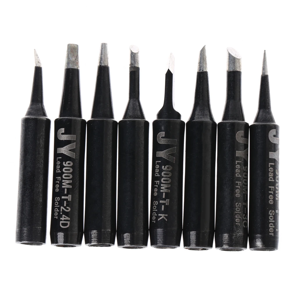 8 Pcs Lead-Free Soldering Solder Iron Tips 900M-T For Hakko 936 SAIKE 909D 852 936d Drop Ship Support