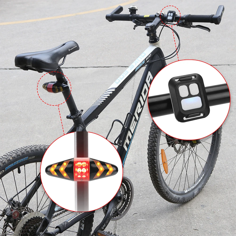 Bike Light Bicycle Turn Signal Light Wireless Remote Control Bike Taillight Cycling Flashlight Bike Headlights for Bicycle