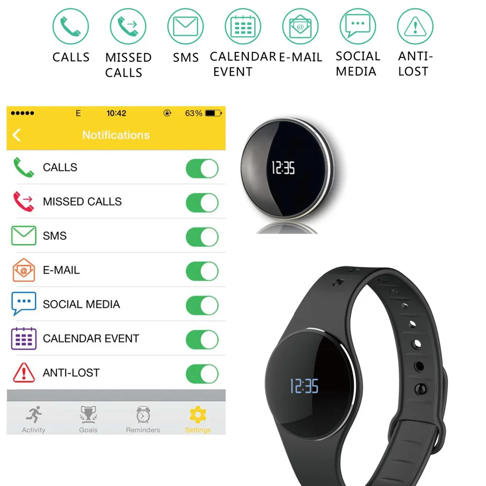 Incomm L16 IP67 умный Браслет OLED спортивный шагомер, смарт-браслет Bluetooth Смарт часы носимые устройства для IOS Android телефон