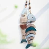 Wooden Decor Fish Bones with Beads Wall Decor Door Hanging Nautical Decoration N2UC 5