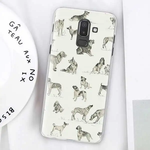 13 Dachshund Doxie Цветок Собака Щенок Чехлы для samsung Galaxy J4 Plus J6 Plus J8 J3 J5 J7 J5 Prime жесткий чехол - Цвет: 13