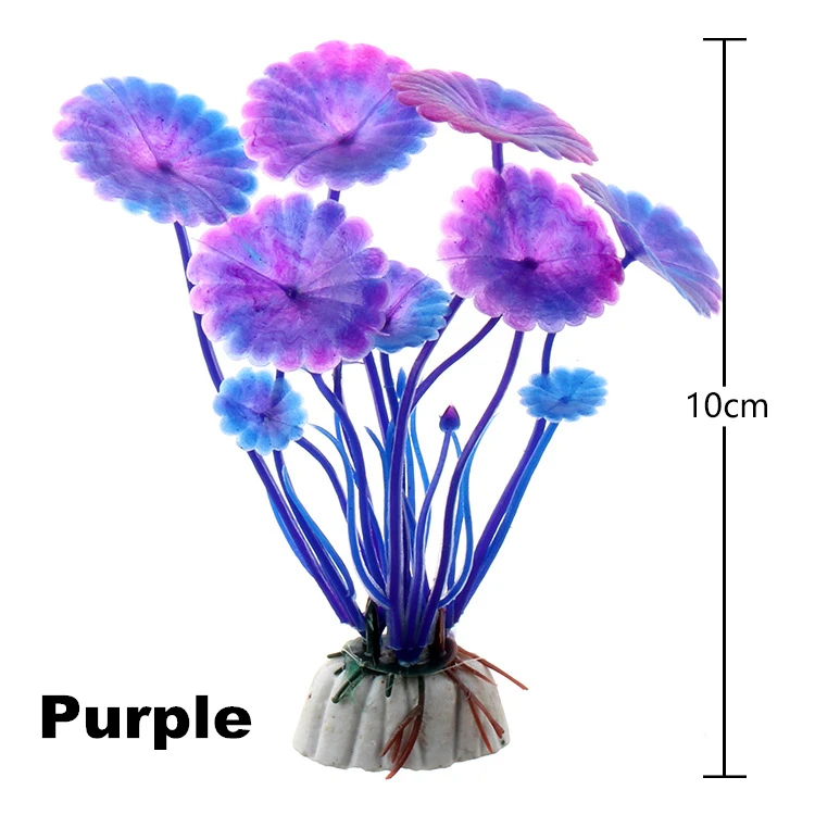 183-Purple Пластиковый Искусственный аквариум лотоса декоративные растения Ландшафтная водная трава декоративные украшения для аквариума цветок лотоса водный Декор - Цвет: 183-Purple