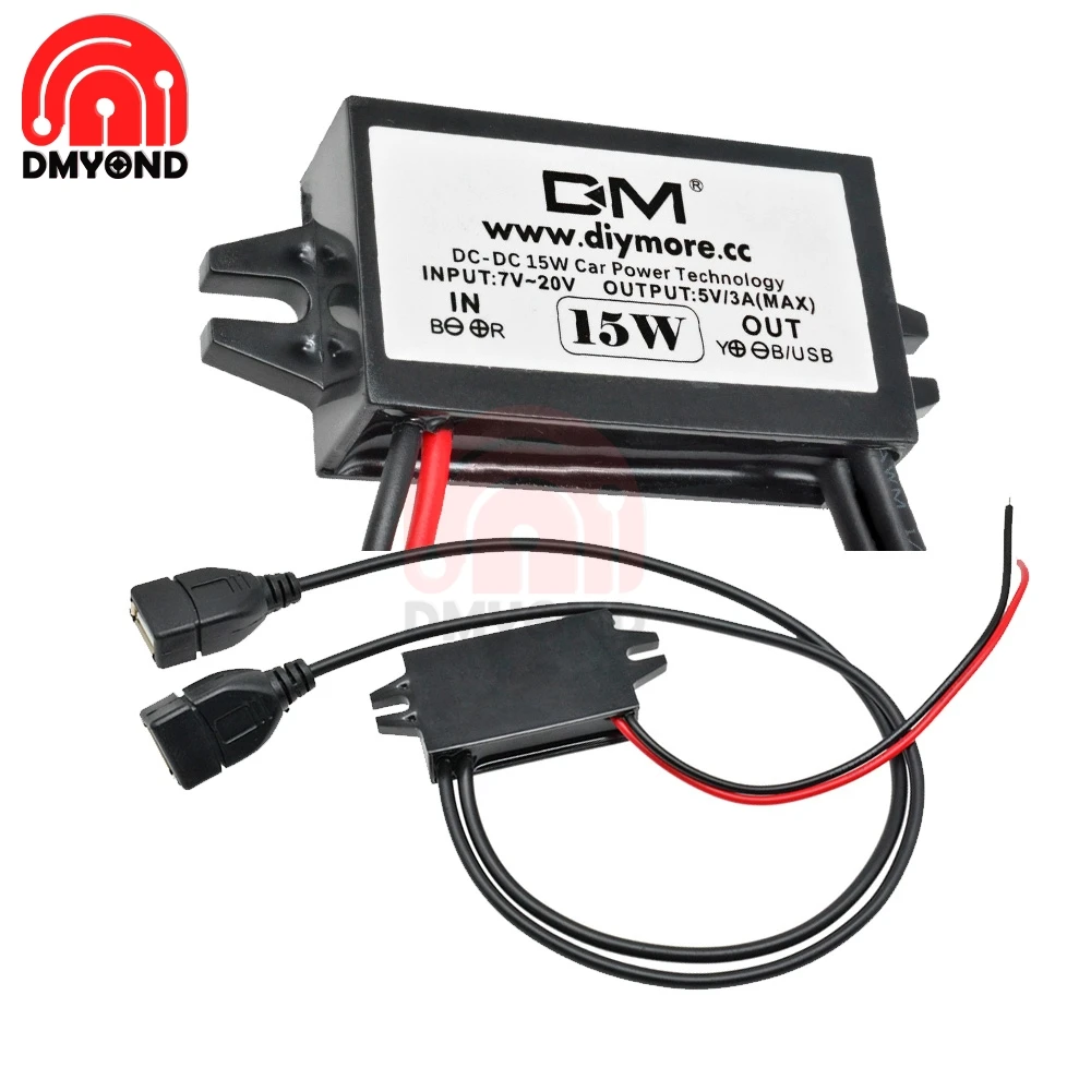 Dc-Dc 12v a 5v 3a Convertidor De Voltaje Micro Usb Reductor De Voltaje Para El Convertidor De Voltaje Del Coche