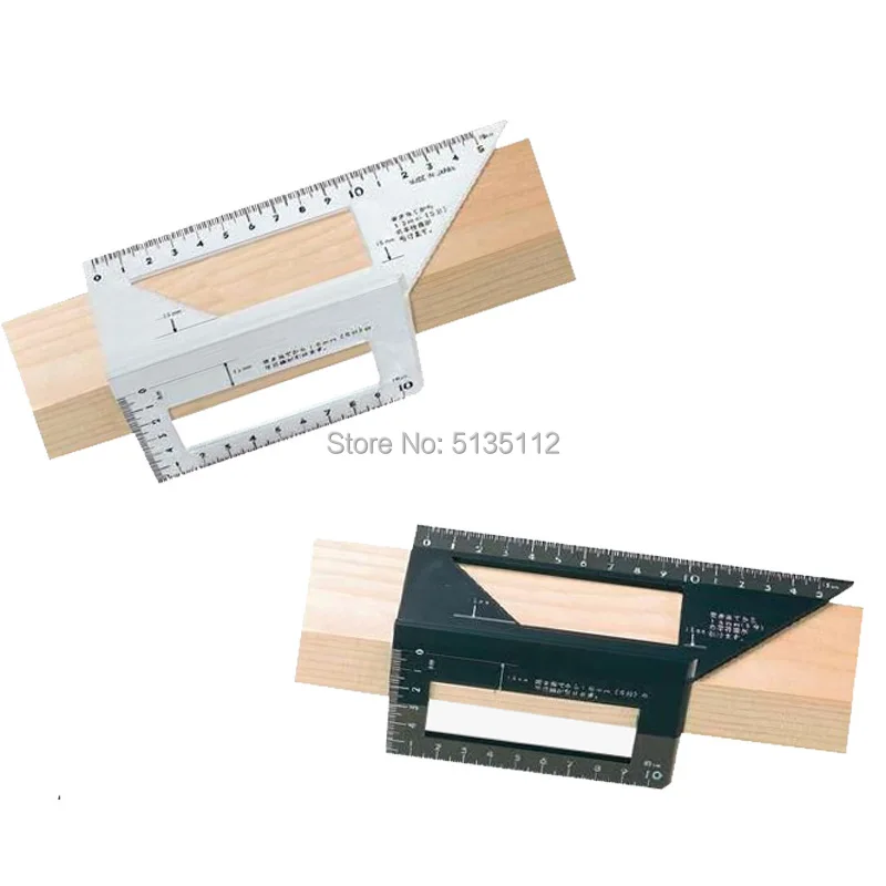 

Aluminum Alloy Plastic Square Angle Ruler 45 degrees 90 degrees Gauge Protractor For Multifunctional Carpenter Woodworking Tools