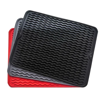 

Dish Silicone Drying Mat Trivet Table Placemat Countertop Mat Tableware Dishwasher Cup Cushion Pad Drainer Dinnerware Mat 310g