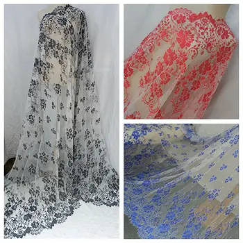 

300CM * 150CM Two-color High-end Eyelash Lace Lace Clothing Accessories DIY Home Curtain Dress Material RS2463