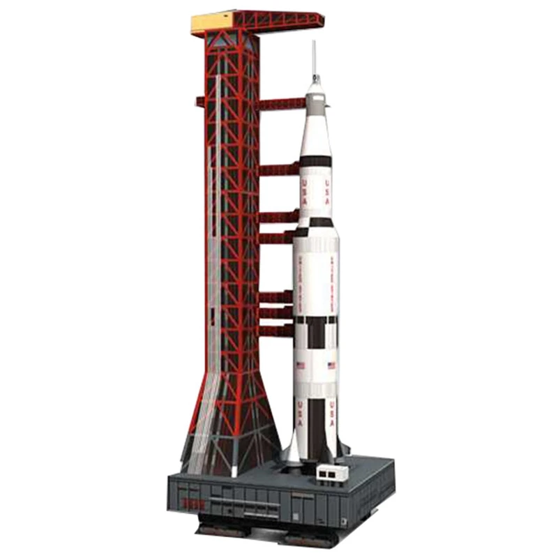 

37cm 1:300 Saturn V Rocket Paper Model DIY Puzzle Manual Space 3D Origami Paper Art Toy