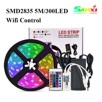 

2835 WIFI Control 12V RGB LED Strip 5M/300LED 10M/600LED Waterproof Flexible Led Light Strip for Livingroom Garden Decoration