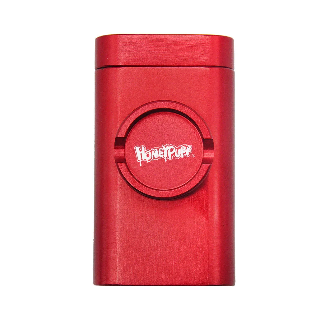 Aluminum Grind Case Pinch Hitter & Grinder Combo Tobacco Grinder Dugout Pipe Case With Storage Room Case Smoking Pipe All In One