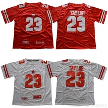 MWisconsin колледж для мужчин Джонатан Тэйлор 23 Джерси Красный Белый сшитые размеры S-3XL