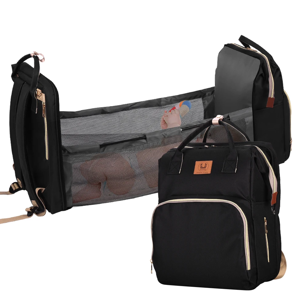 Multifunction Mommy Backpack Portable Large Capacity Diaper Bag Changing Maternity Bag Foldable