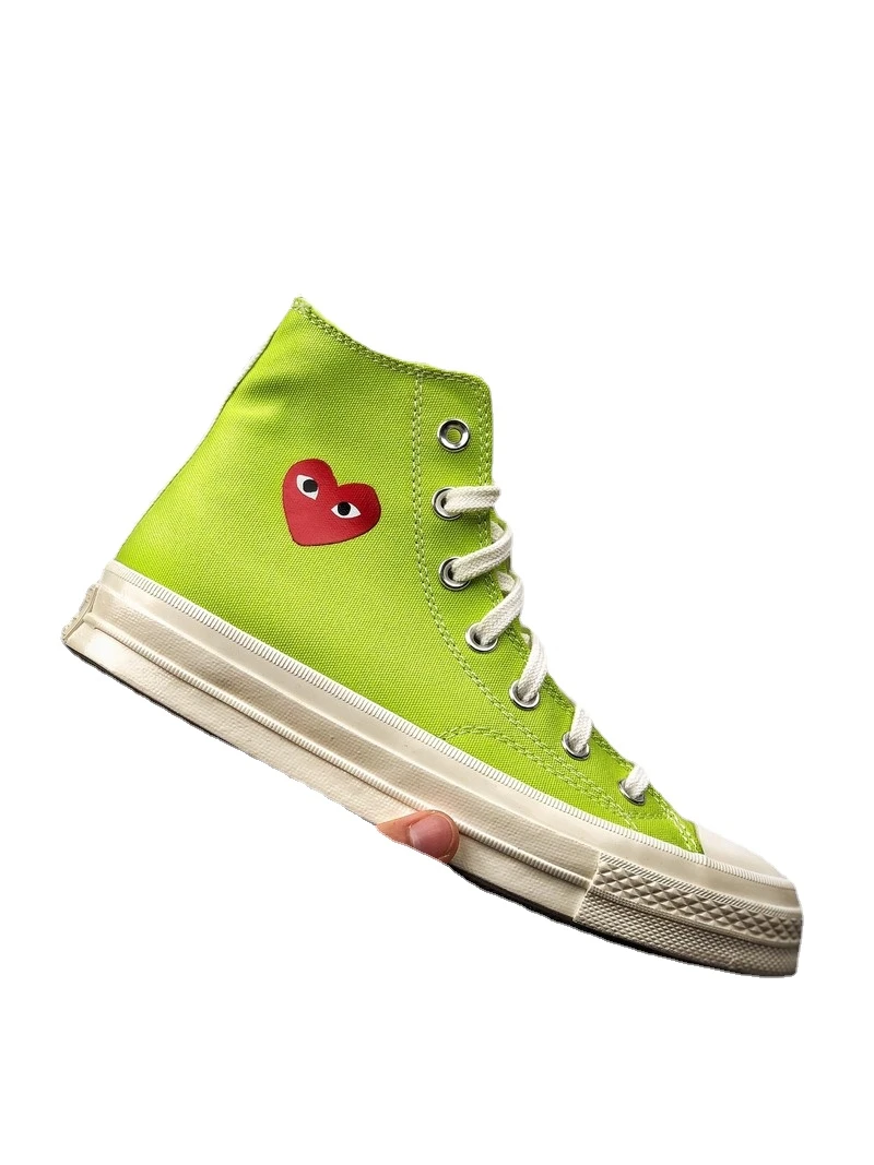 Новые цветные холщовые кроссовки большого размера для игры CDG X 1970s в форме сердца