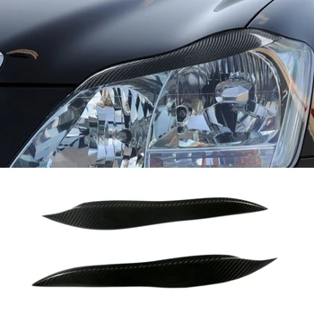 

for Toyota Crown 2005-2009 Carbon Fiber Headlights Eyebrow Lamp Eyelid Cover Sticker Trim