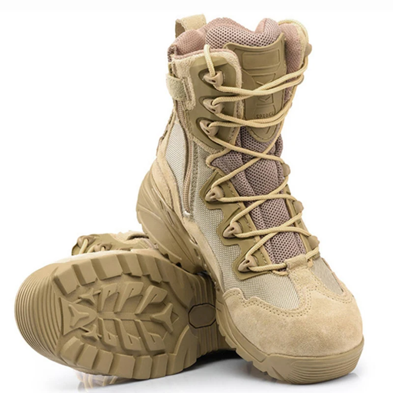 Мужские зимние ботинки «милитари»; кожаные камуфляжные ботинки на шнуровке; высокие армейские ботинки; Мужская тактическая обувь