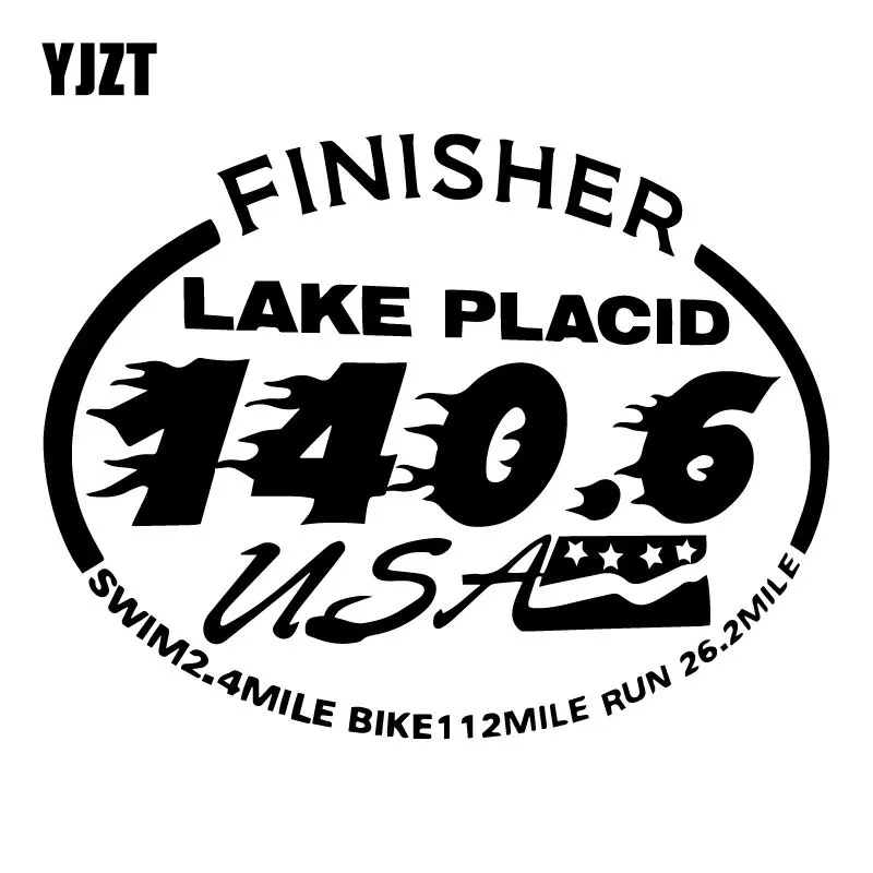 YJZT 17 8 см * 13 6 Ironman Lake Placid Триатлон отделочный бампер грузовик наклейка на окно
