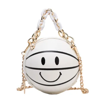 

Cute portable small bag 2020 new ins net red girl small round bag wild chain shoulder messenger bag clutches women Chains