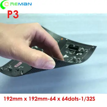 

Wholesale price curve soft led display led screen module p3 192 x 192mm 1/32 scan kinglight nationstar