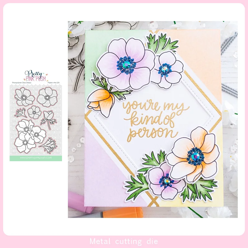 

Rose flowers stamp and Cutting Dies for DIY Scrapbooking Photo Album Decorative Embossing Paper Card Crafts Die Cut 2019