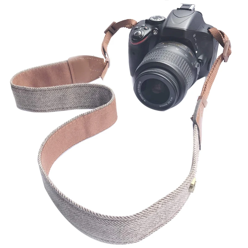 Камера плечевой шейный ремень винтажный ремень для всех Dslr камеры Nikon Canon sony Pentax(коричневый