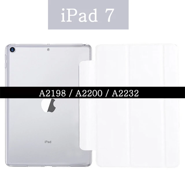 Магнитный смарт-чехол для Apple iPad 2/3/4, 5, 6, 9,7 A1893 A1954 7th 10,2 A2198 A2200 A2232 из искусственной кожи с автоматическим включением и сна планшетный ПК чехол - Цвет: For iPad 7
