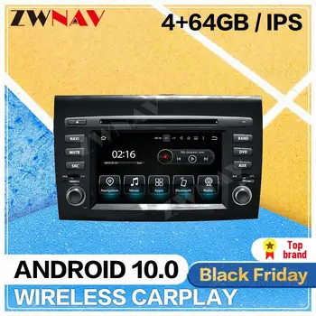 

4+64G Android 10.0 Car multimedia Player for Fiat Bravo 2007 2008 2009-2012 GPS Navigation audio radio auto stereo IPS head unit