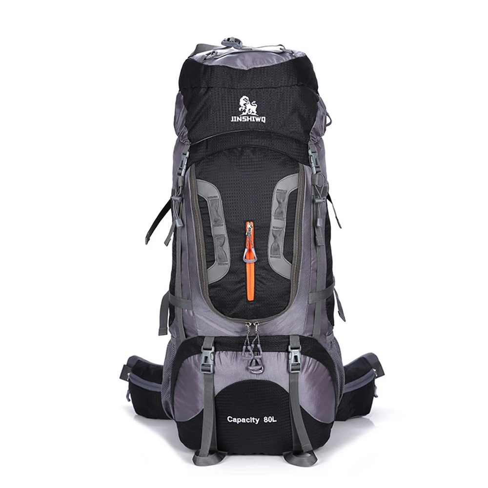 80L Outdoor Camping Backpack Nylon Superlight Hiking Travel Package Sports Knapsack Shoulder Bags Rucksack - Цвет: Черный цвет