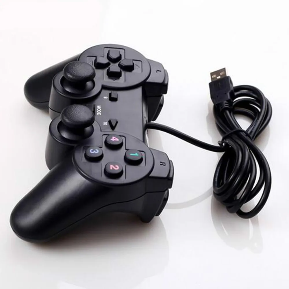 2 шт. USB проводной контроллер для компьютерных игр геймпад шок Вибрационный джойстик игровой коврик Джойстик контроллер для ПК компьютер ноутбук игра в игры