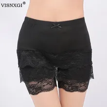 Модные новые высококачественные Deportes дропшиппинг двухцветные милые кроше Многослойные кружевные шорты черные W078