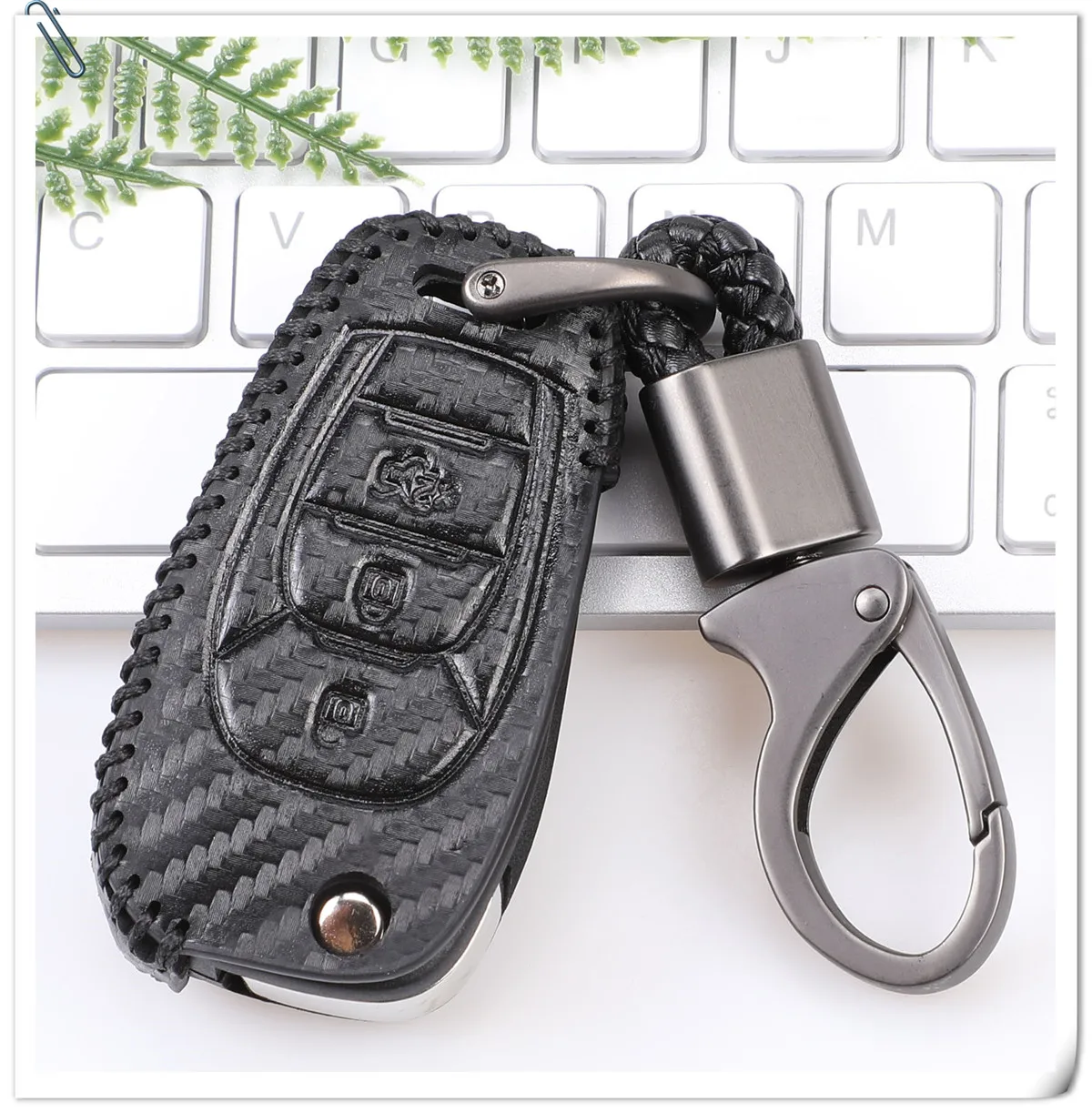 Keyforkess per Chevrolet Chevy Cruze 2016 2017 Malibu Aveo Captiva 3 pulsanti flip Remote Protect Set custodia in pelle per auto - Hccf0ca19a47b458f9ff5760d22057dec6