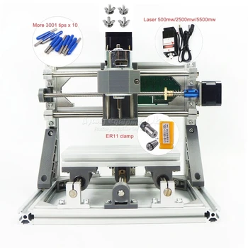

New Mini CNC 1610 500mw laser head CNC engraving machine Pcb Milling router diy mini cnc router with GRBL control