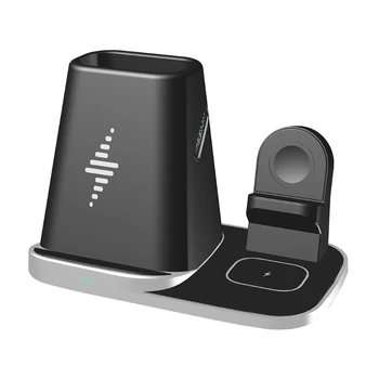 

Universal 4 IN 1 QI Wireless Charger Stand Fast Charging Dock Pencil Holder For i-Watch 1 2 3 4 5 For AirPods 1 2 Pro Mobile