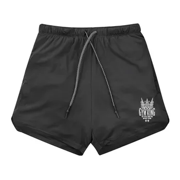 

2019 Summer Running Shorts Men 2 in 1 Sports Jogging Fitness Shorts Training Quick Dry Mens Gym Men Shorts Sport gym Short Pants