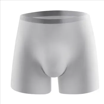 

Men's 3D One-piece Underwear Boxershort Sexy Ice Silk Breathable Seamless Transparent Soft Briefs Shorts Bulge Pouch Underpants