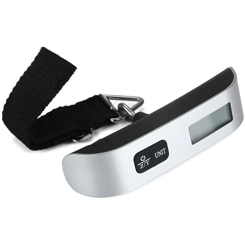 50kg/110lb Digital Luggage Scale Backlight Electronic Portable Suitcase Scale Handled Travel Bag Weight Fish Hanging Hook Scale