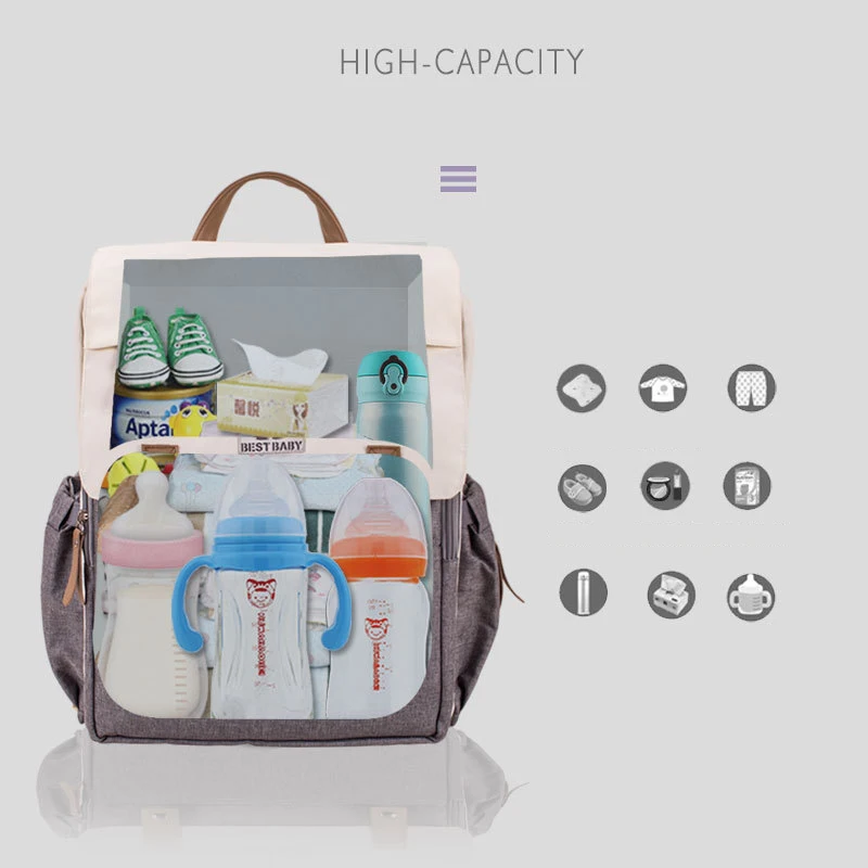 New fashion multi-function large capacity Mummy bag maternal and child backpack mom shoulder bag shoulder bag