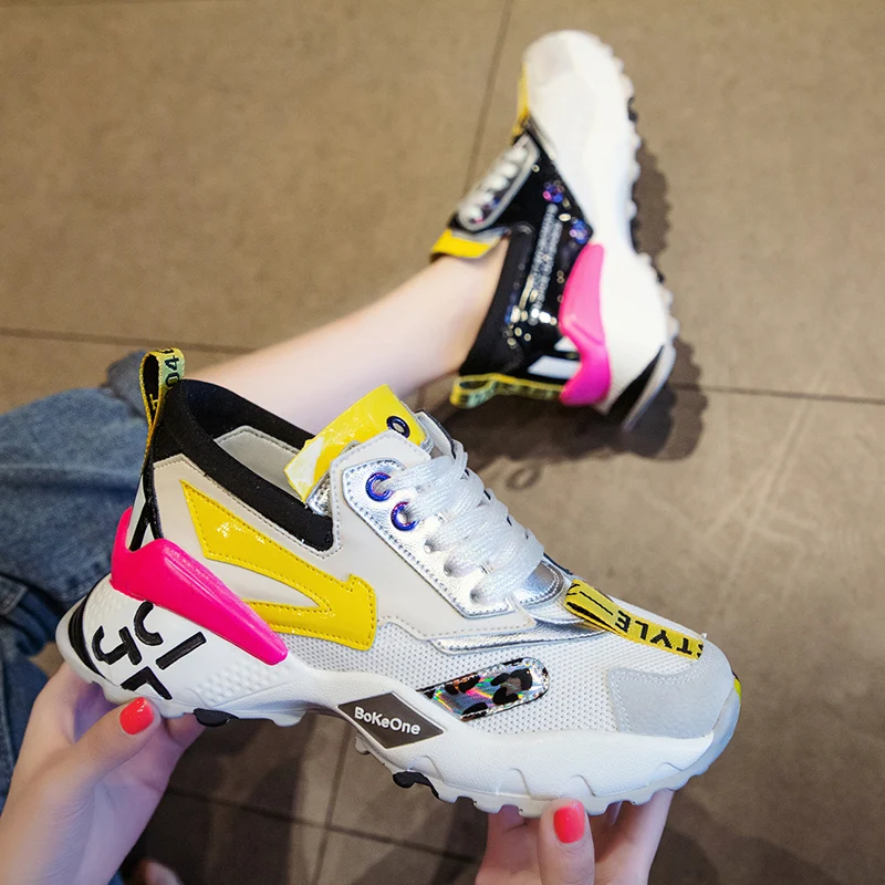 Брендовая разноцветная повседневная обувь для папы Новинка 2019 года Дизайнерская