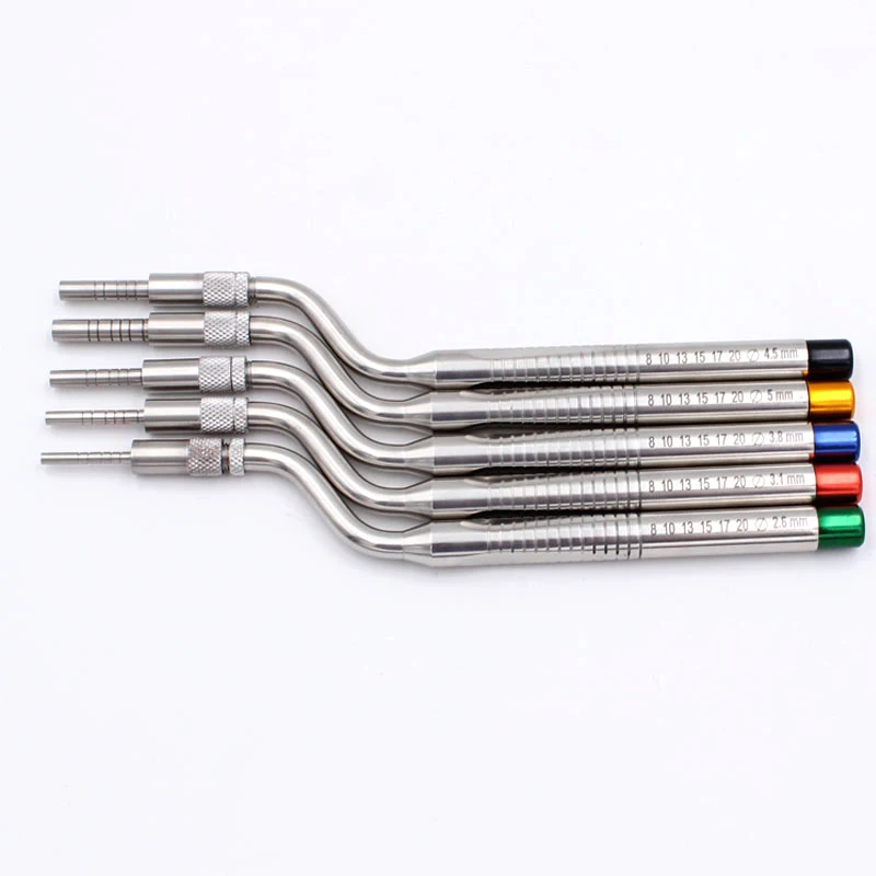 Curved 5pcs 5 шт. набор стоматологических имплантатов остеотомические инструменты Sinus Лифт изогнутый и прямой стоматологический инструмент - Цвет: Curved 5pcs