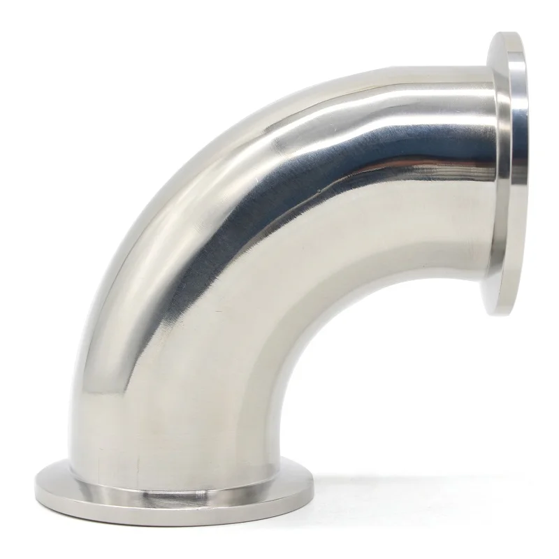 

KF-10/16/25/40/50 вакуумный тройной зажим 90 градусов колено SUS304 нержавеющая санитарная труба фитинг пивоваренный дневник продукт