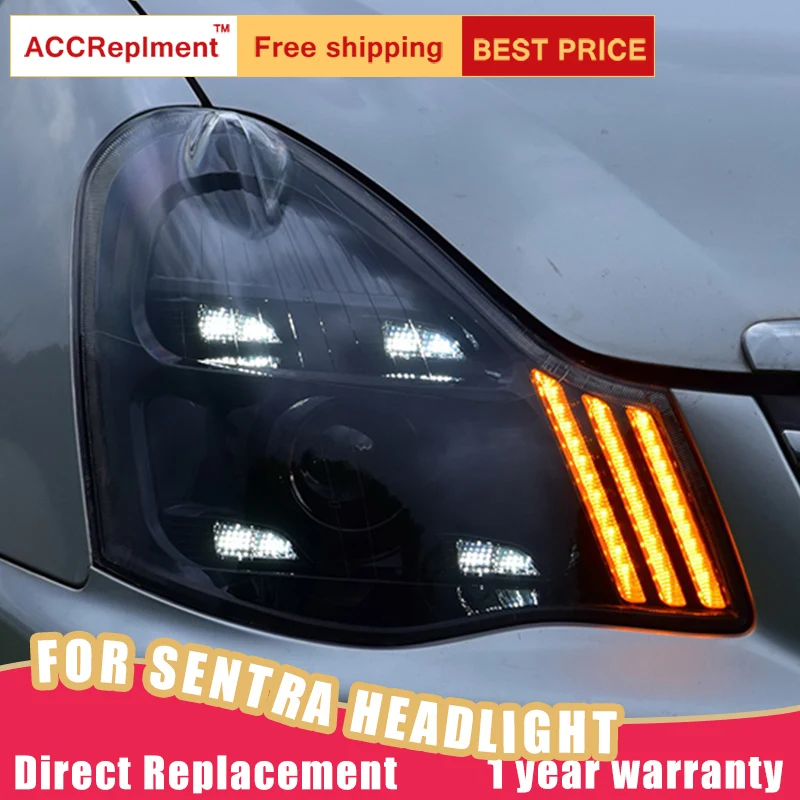2 шт. светодиодный ные фары для Nissan Sylphy 2006 2019 Автомобильные ангельские глазки