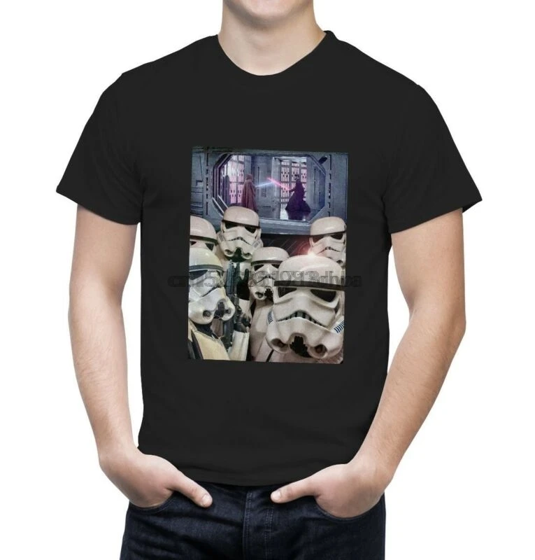 

Stormtrooper selfie on the Deathstar tshirt - obi wan - darth vader