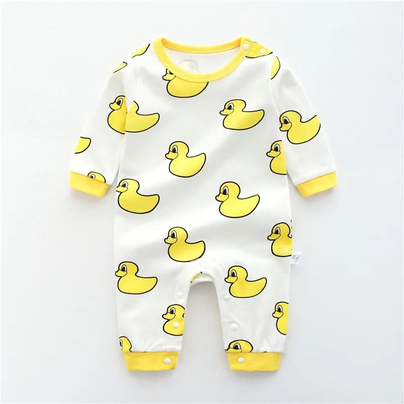 ZSIIBO Spring and Autumn Baby Onesies Cotton Female Baby Male Newborn Clothes Autumn Clothes Pajamas 0-3 Months