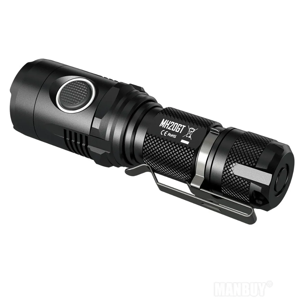 NITECORE Мини прожектор MH20GT 1000LMs USB заряжаемый фонарь + F1 зарядное устройство 18650