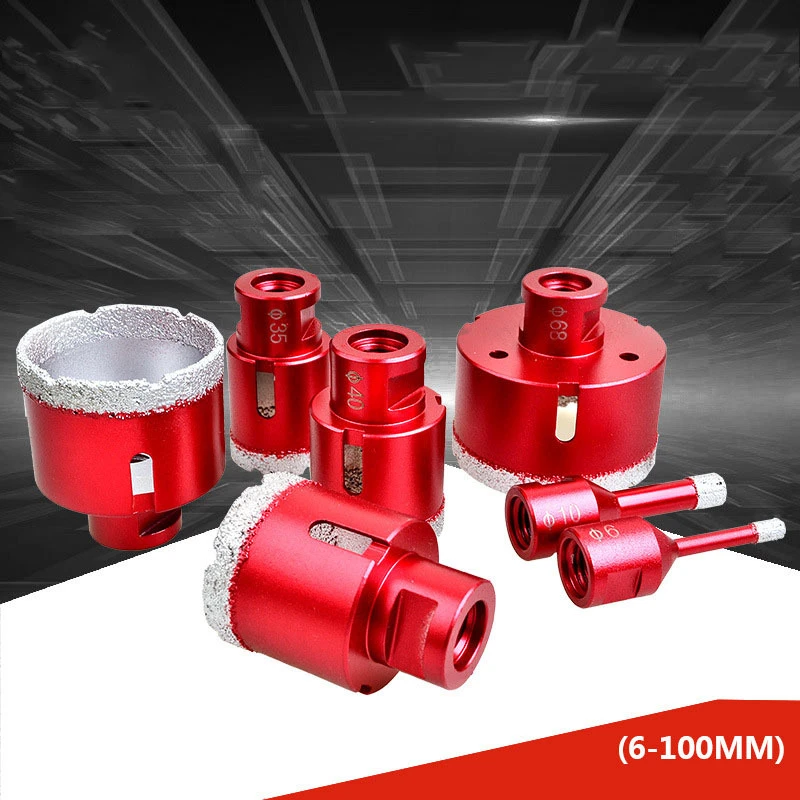 

6-75mm Vacuum Brazed Diamond Drilling Core Angle Grinder Bits M14 Connection porcelain tile Drill Bits marble stone Hole Saw
