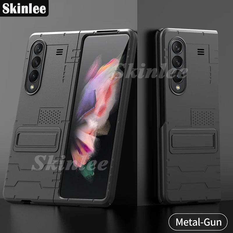 Skinlee For Samsung Galaxy Z Fold3 Case Shockproof Armor Magnetic Bracket Back Clip Phone Cover Fold 3 | Мобильные телефоны и