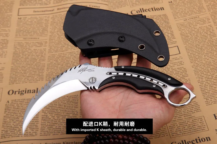 c Фиксированный Karambit 9cr18mov лезвие сталь+ G10 Ручка уличный кемпинг тактический охотничий коготь ножи утилита выживания EDC ручной инструмент - Цвет: c