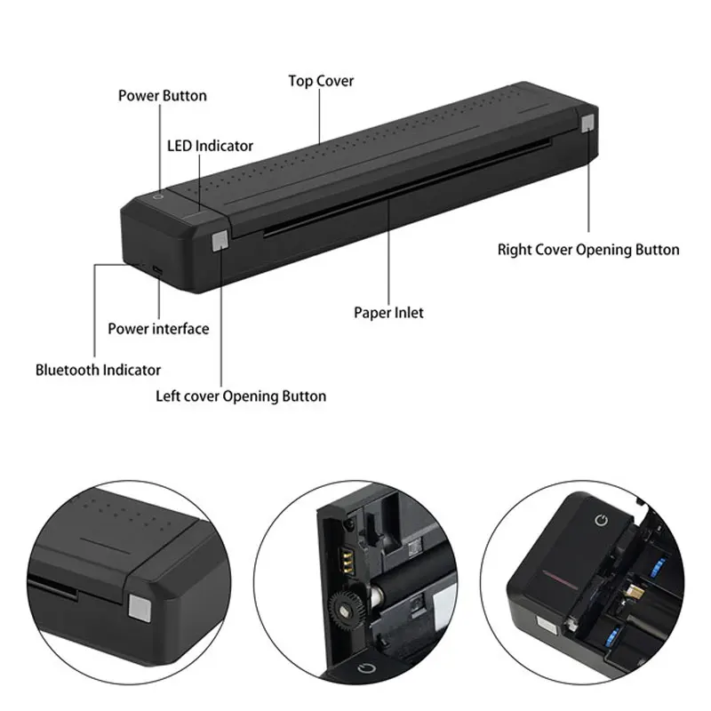 Hprt Mt800 Wireless Portable A4 Printer 
