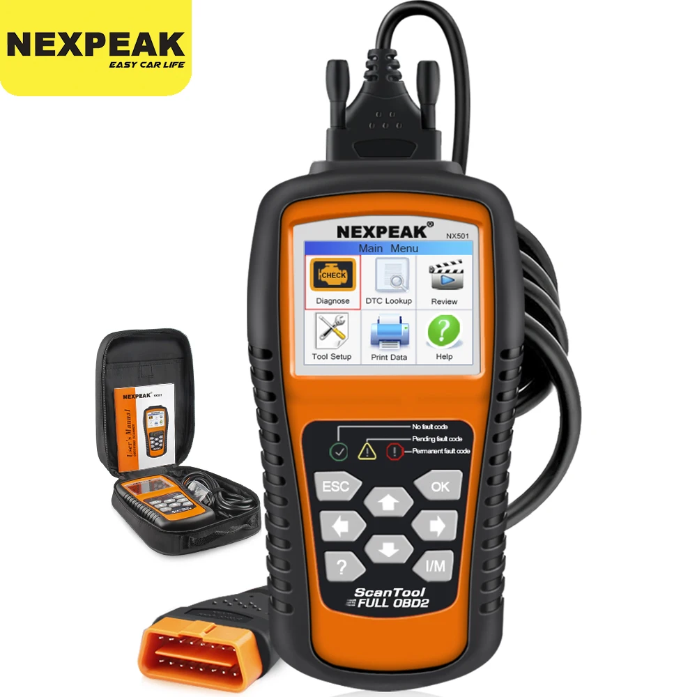 Автомобильный сканер NEXPEAK NX501 OBD2 считыватель кодов OBDII диагностический