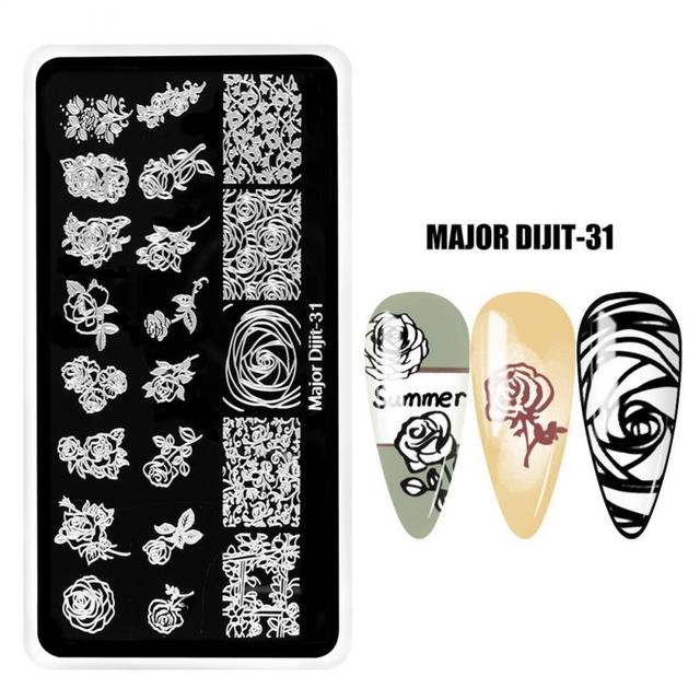 irregular shape Nail Stamping Plates Skull Template Dot Point Image Printing Stencil Nail print template Manicuring Tool