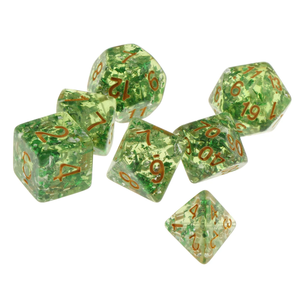 Pack of 7 Polyhedral Dices Table Board Games Party KTV for Dungeon & Dragons DND Dice Set Party Game Dices Hobby & Collectibles